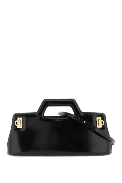 Ferragamo E/w Wanda Handbag In Black