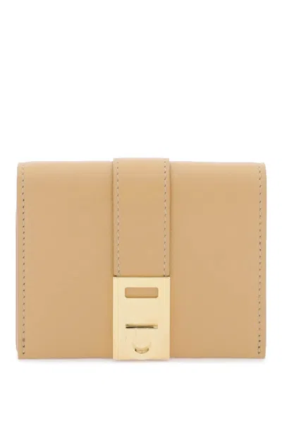 Ferragamo Hug Compact Wallet In Cream