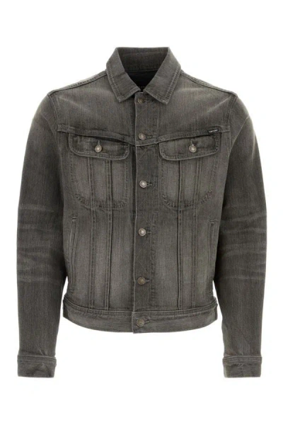 Tom Ford Denim Jacket In Grey