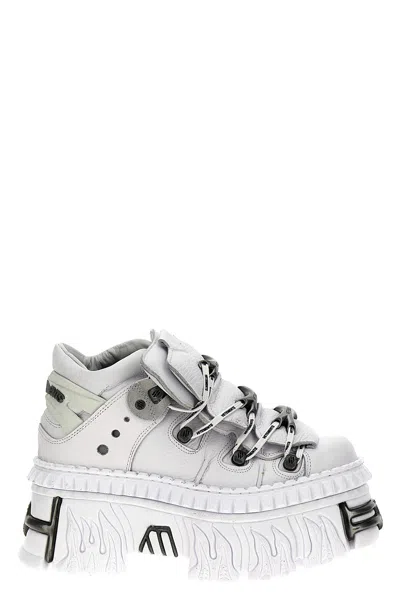 Vetements X New Rock Platform Trainers In White