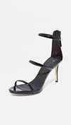 Giuseppe Zanotti - 90 Mm Black Patent Leather Sandal With Three Straps Harmony 90