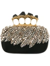 Alexander Mcqueen Eagle Wing Knuckle Box Clutch - Black