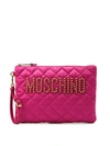 MOSCHINO STUD DETAILED LOGO POUCH,84028203 B2234
