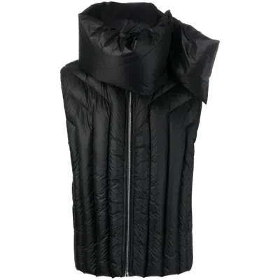 Rick Owens Black Quilted Down Waistcoat