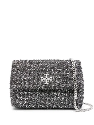 Tory Burch Kira Tweed Shoulder Bag In Black