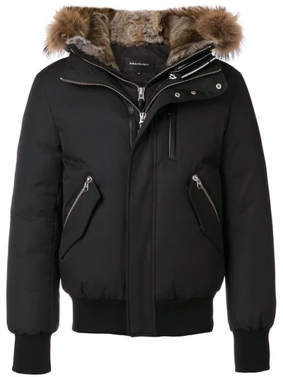 Mackage Layered Jacket With Removable Hood In Black
