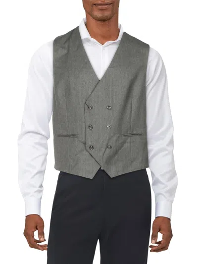Tayion By Montee Holland Mens Classic Fit Heathered Suit Vest In Grey