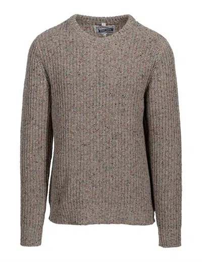 Schott Donegal Crewneck Sweater In Natural In White