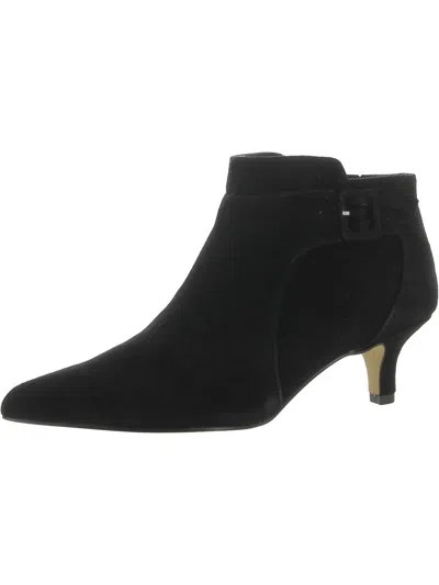 Bella Vita Bindi Womens Leather Pointed Toe Ankle Boots In Black