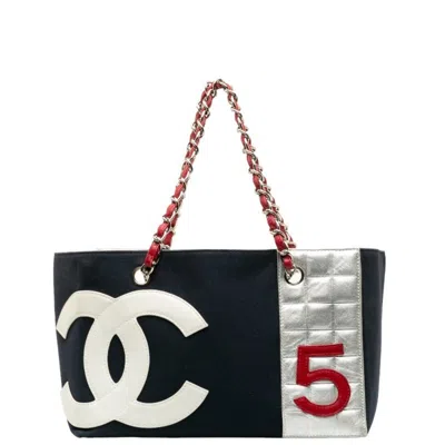Pre-owned Chanel Cabas Canvas Tote Bag () In Black