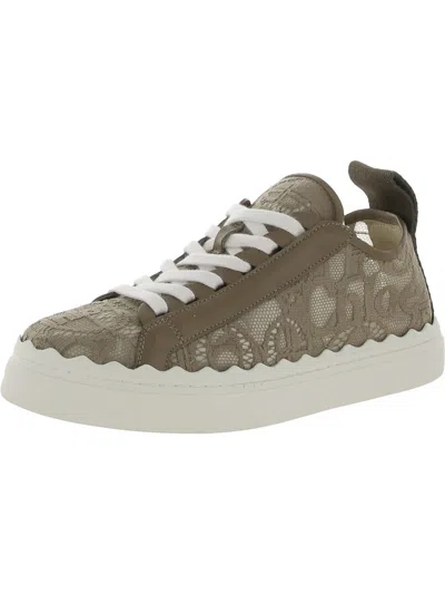 Chloé Womens Lace-up Flats Casual And Fashion Sneakers In Multi