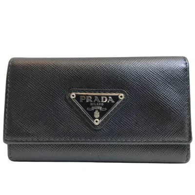 Prada Saffiano Leather Wallet () In Black