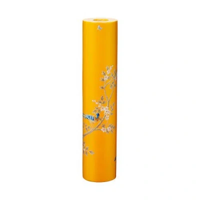 Addison Ross Ltd Uk Yellow Chinoiserie Candlestick