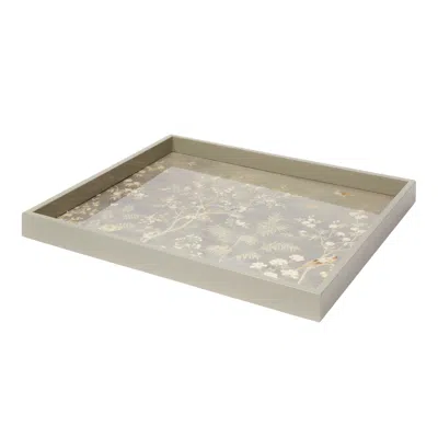 Addison Ross Ltd Uk Grey Medium Chinoiserie Tray In Neutral