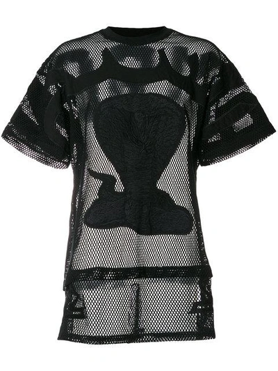 Ktz Poison Cobra Embroidered Mesh T-shirt In Black | 