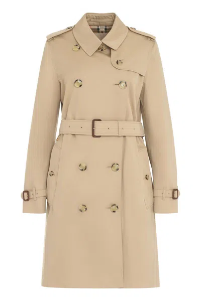 Burberry Cotton Trench Coat In Brown