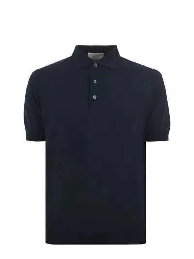 Filippo De Laurentiis Polo Shirt In Dark Blue