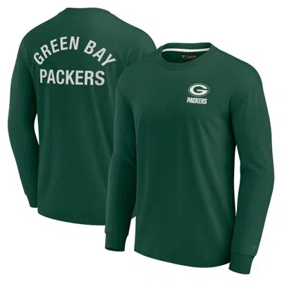 Fanatics Signature Men's And Women's  Green Green Bay Packers Super Soft Pullover Crew Sweatshirt