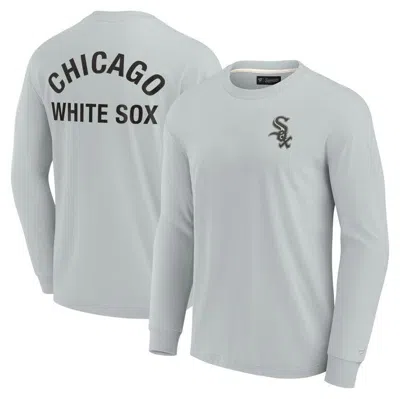 Fanatics Signature Men's And Women's  Grey Chicago White Sox Super Soft Long Sleeve T-shirt