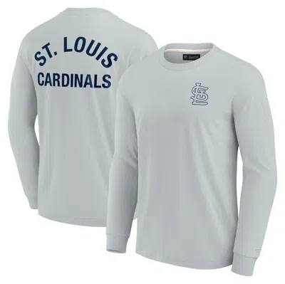 Fanatics Signature Unisex  Gray St. Louis Cardinals Elements Super Soft Long Sleeve T-shirt