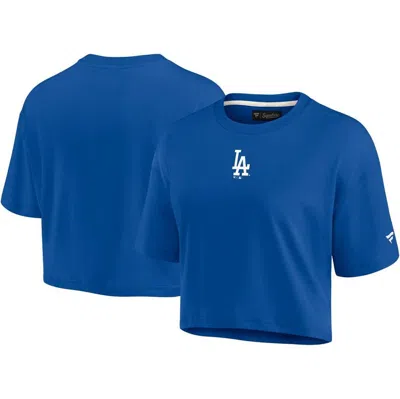 Fanatics Signature Royal Los Angeles Dodgers Elements Super Soft Boxy Cropped T-shirt