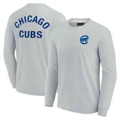Fanatics Signature Unisex  Gray Chicago Cubs Elements Super Soft Long Sleeve T-shirt
