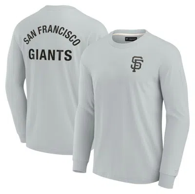 Fanatics Signature Men's And Women's  Gray San Francisco Giants Super Soft Long Sleeve T-shirt