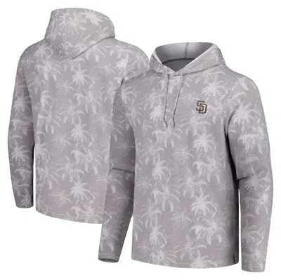 Tommy Bahama Gray San Diego Padres Palm Frenzy Hoodie Long Sleeve T-shirt