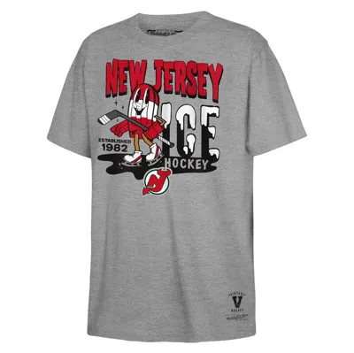 Mitchell & Ness Kids' Youth  Gray New Jersey Devils Popsicle T-shirt