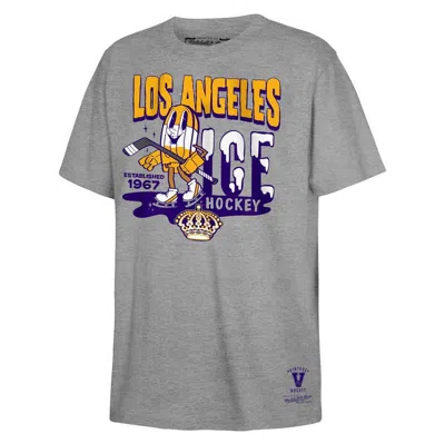 Mitchell & Ness Kids' Youth  Grey Los Angeles Kings Popsicle T-shirt