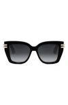 Dior S1i Sunglasses In Black/gray Gradient