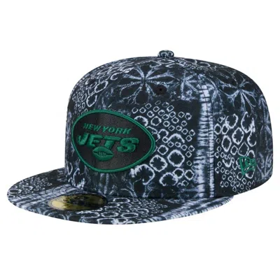 New Era Black New York Jets Shibori 59fifty Fitted Hat