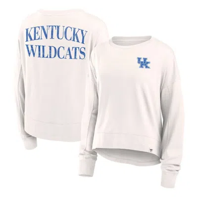 Fanatics Branded White Kentucky Wildcats Kickoff Full Back Long Sleeve T-shirt In Antiquewht