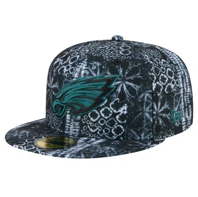 New Era Black Philadelphia Eagles Shibori 59fifty Fitted Hat