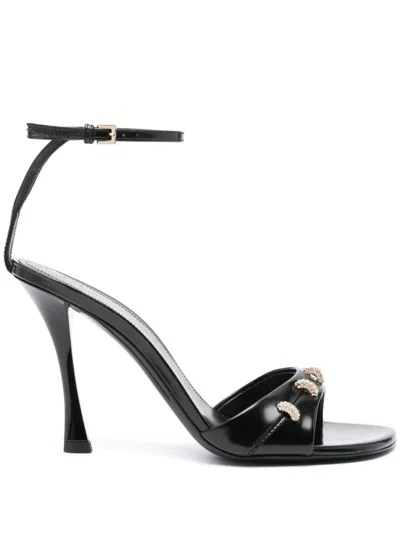 Givenchy Stitch Leather Sandals In Black