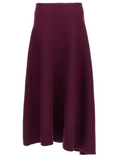 Jil Sander Wool Skirt In Purple