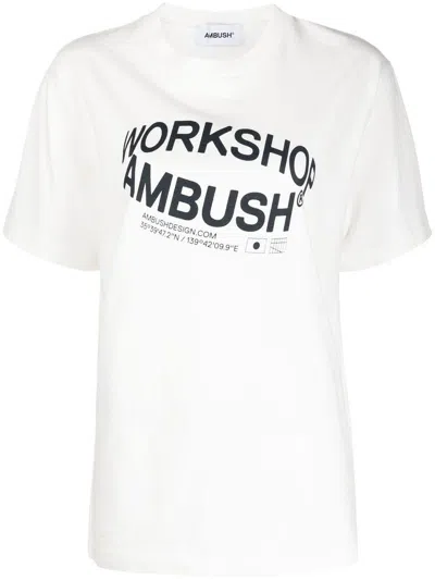 Ambush Logo Cotton T-shirt In White