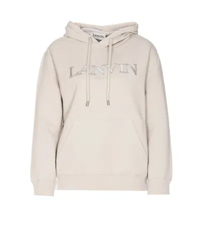 Lanvin Embroidered Hoodie In Grey