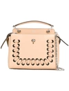 Fendi Dotcom Leather Shoulder Bag In Makeup