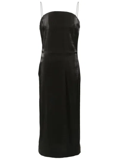 Jacquemus La Dressing Gown Carino Midi Dress In Black