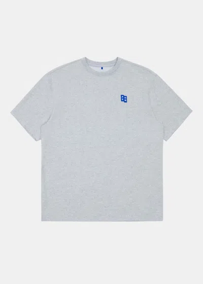 Ader Error Logo-tag Jersey T-shirt In Grey