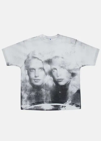 Ader Error White Twin Face T-shirt In Off White