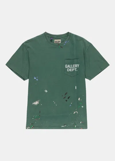 Gallery Dept. Vintage Logo Painted Cotton T-shirt In Green
