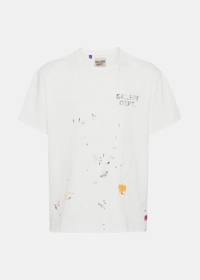 Gallery Dept. Gallery Dept Mens White Boardwalk Graphic-print Cotton-jersey T-shirt