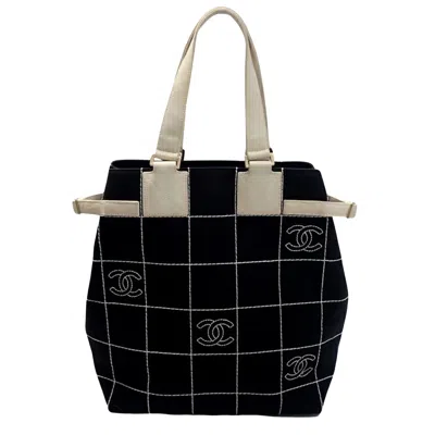 Pre-owned Chanel Black Canvas Tote Bag ()