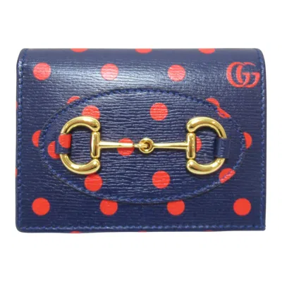 Gucci Navy Leather Wallet  () In Black