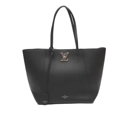 Pre-owned Louis Vuitton Lockme Black Leather Tote Bag ()