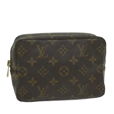 Pre-owned Louis Vuitton Poche Toilette Brown Canvas Clutch Bag ()