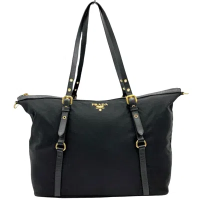 Prada Tessuto Black Synthetic Tote Bag ()