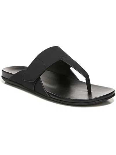 Naturalizer Genn-twirl Womens Faux Leather Slip On Slide Sandals In Black